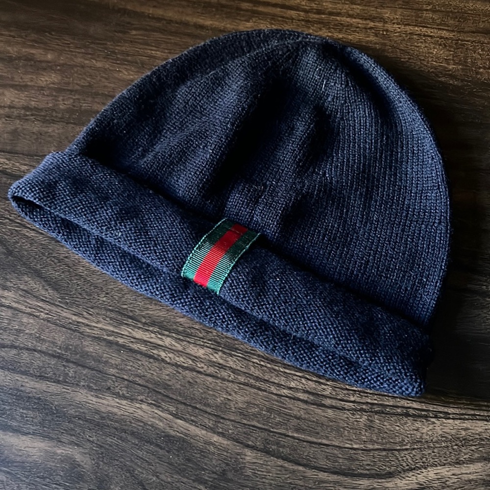 Navy Gucci beanie